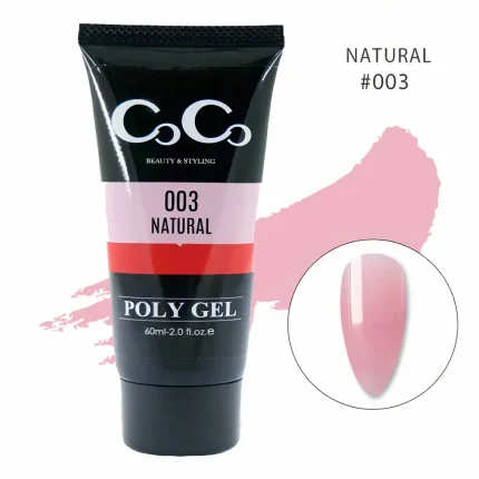پلی ژل کوکو شماره Natural 03 حجم 60 میل با رنگ نچرال مناسب کاشت ناخن
